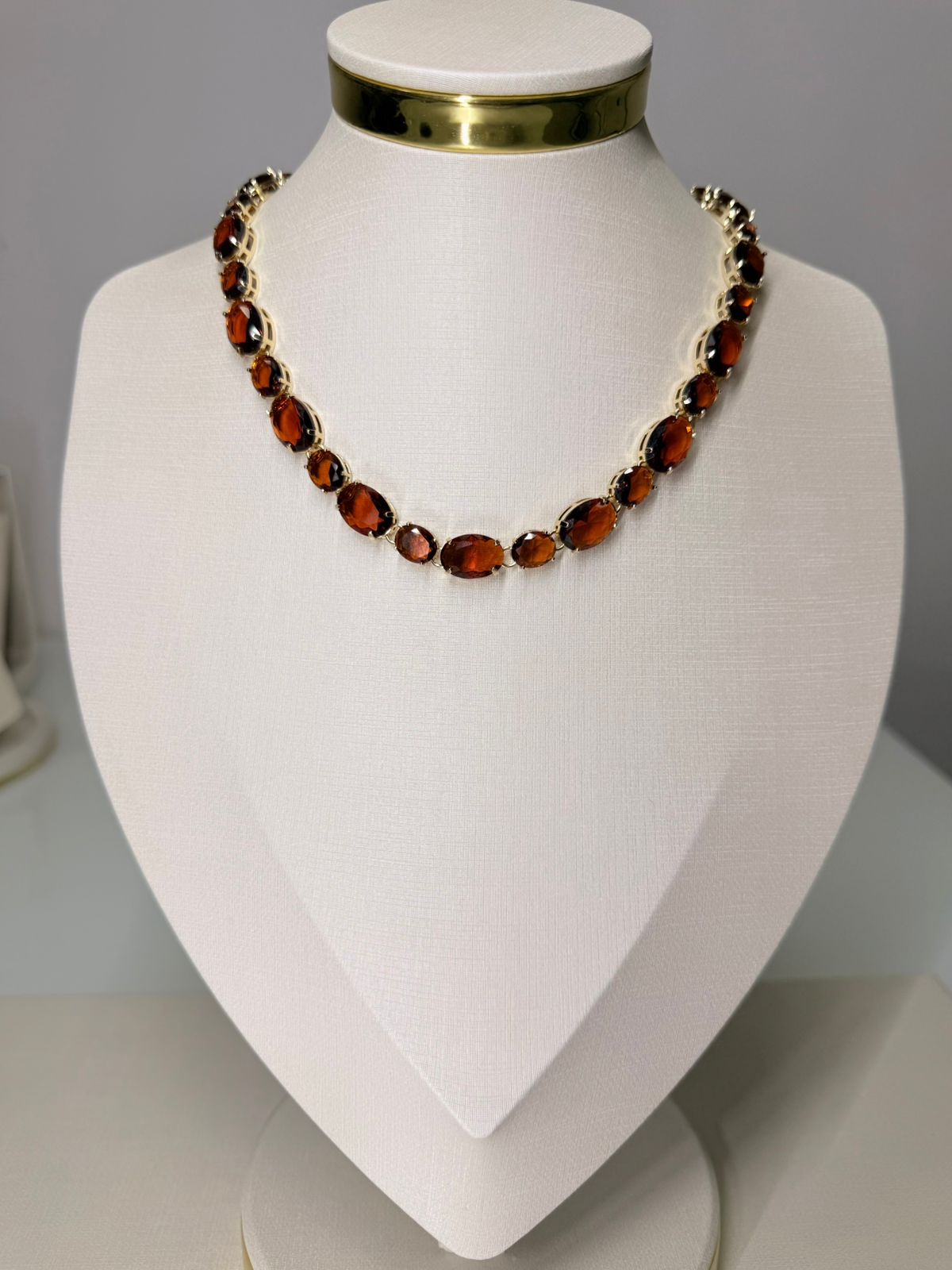 Riviera Cristal Intercalada Brown - Revestida em Banho de 18K - Imagem 3