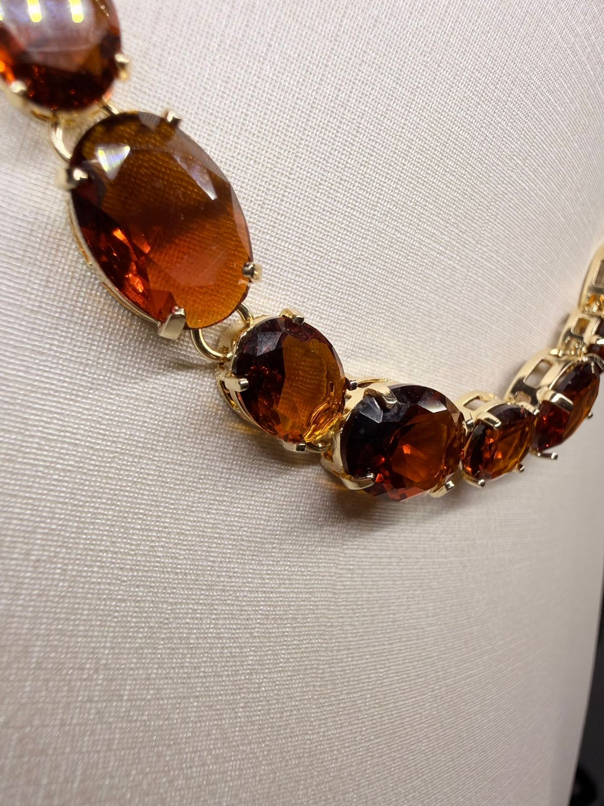 Riviera Cristal Intercalada Brown - Revestida em Banho de 18K - Imagem 4